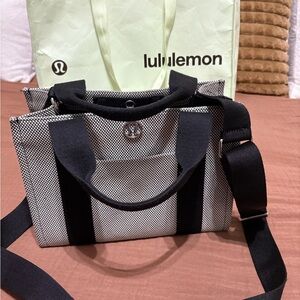 Lululemon Athletica Black and White Tote Bag